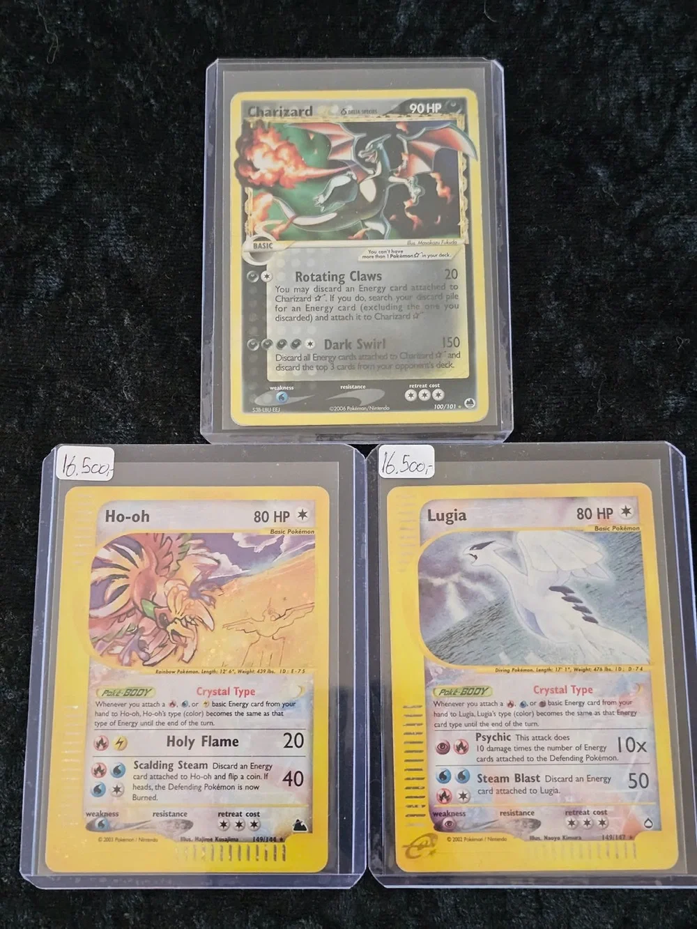 Trading Card Lot charizard gold star delta — skyridge , Ho-Oh & Lugia very rare